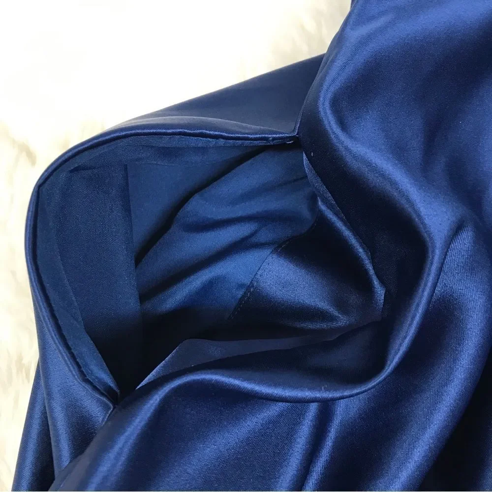 BILL LEVKOFF Navy Blue Strapless Satin Dress Short Bridesmaid‎ Formal Size 0
